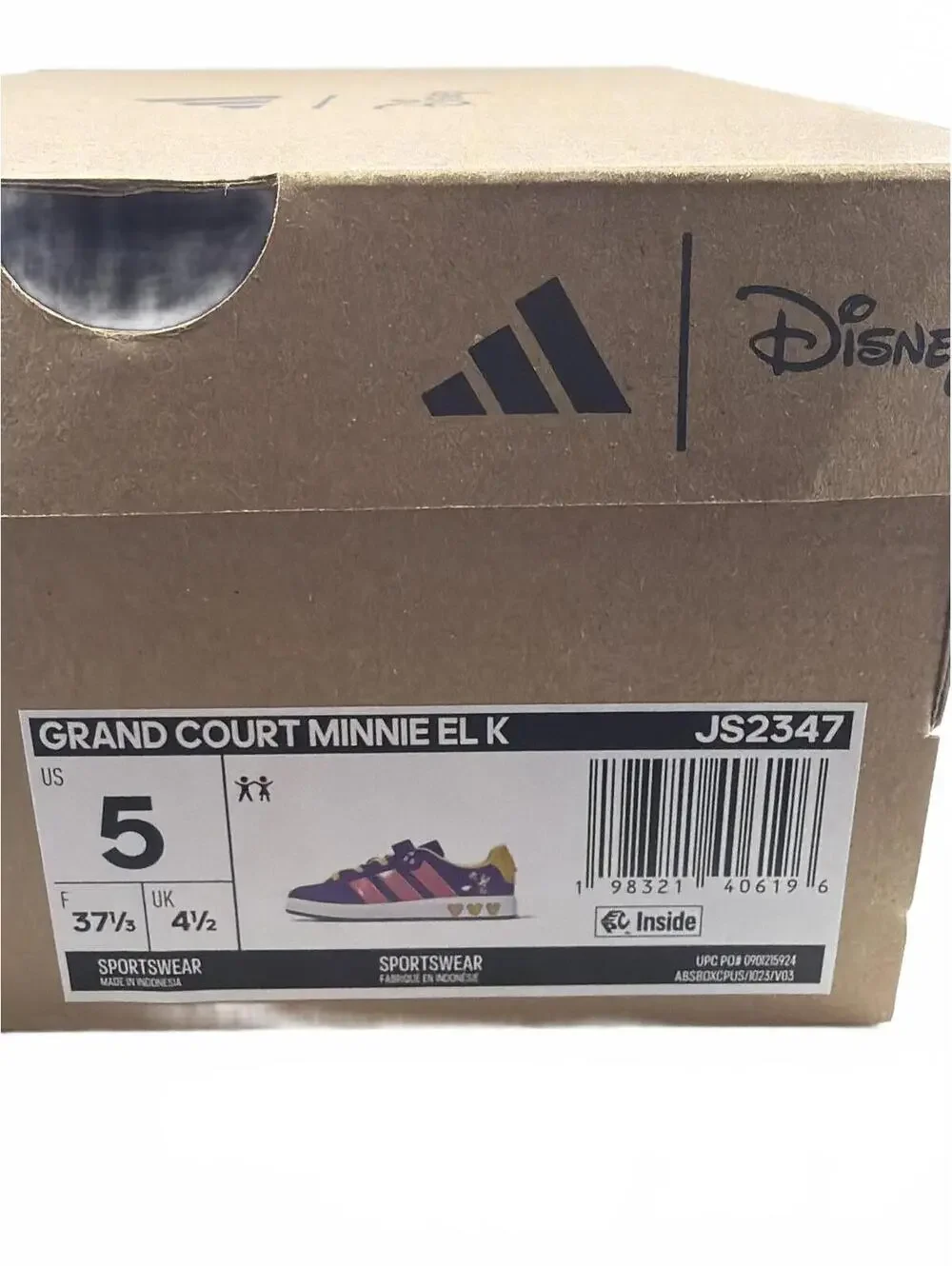 adidas Disney Purple Pink Kids Sneakers Size 5 Comfortable Fit‎